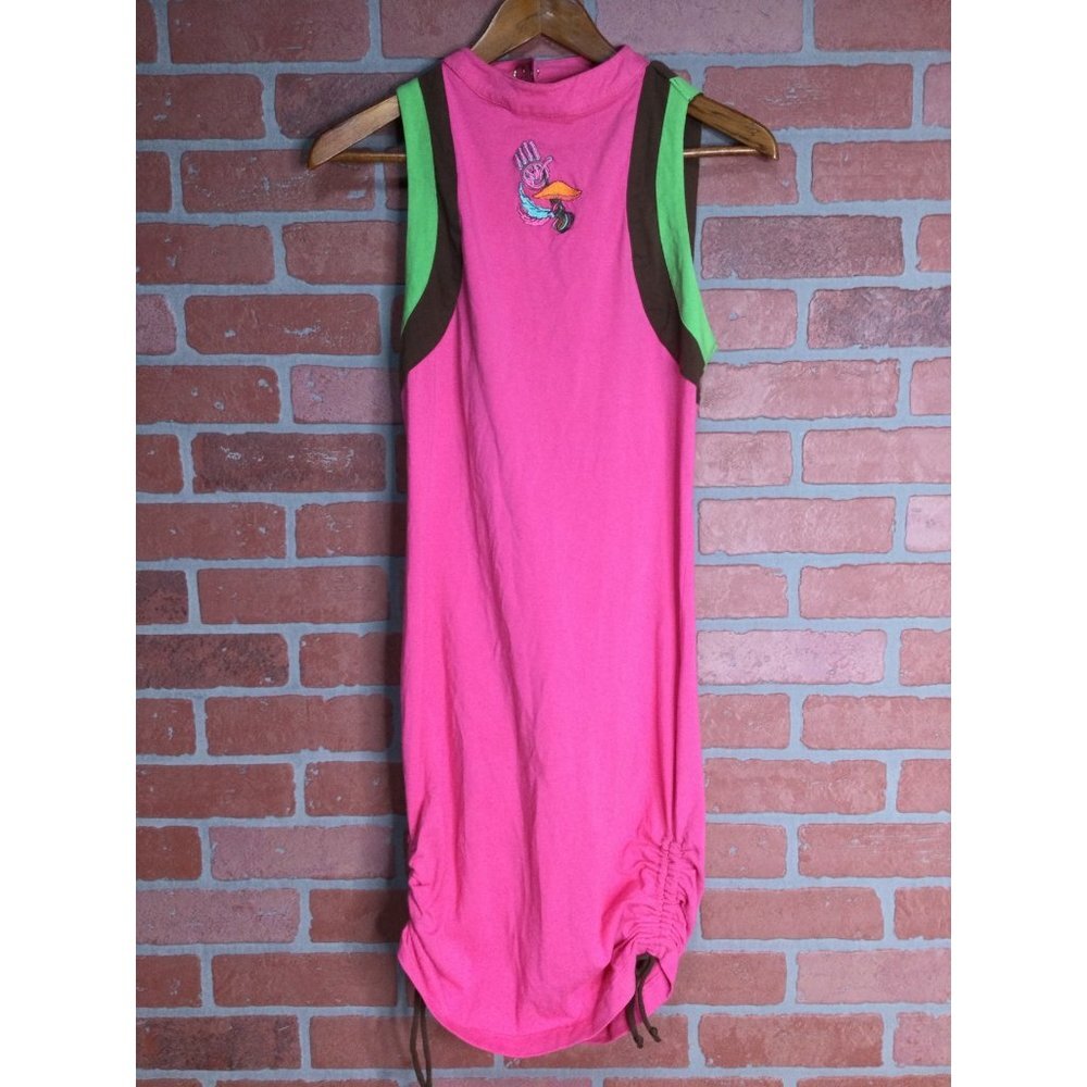 MSKN Miskeen Originals Wearable Art Women Sheath Dress Low Back Pink